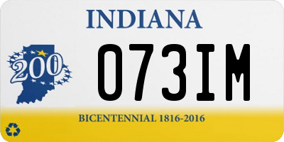 IN license plate 073IM