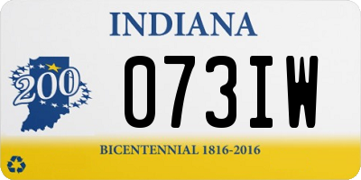 IN license plate 073IW