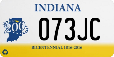 IN license plate 073JC