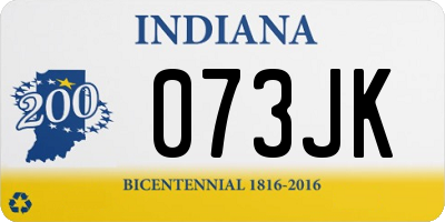 IN license plate 073JK