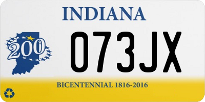 IN license plate 073JX