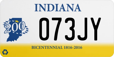 IN license plate 073JY