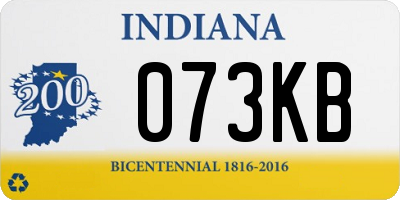 IN license plate 073KB