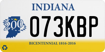 IN license plate 073KBP