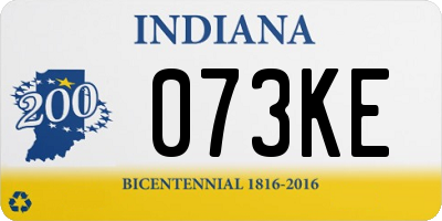 IN license plate 073KE