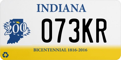 IN license plate 073KR