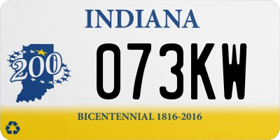 IN license plate 073KW