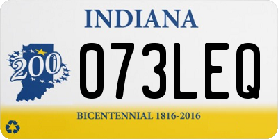 IN license plate 073LEQ
