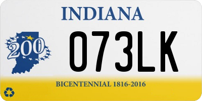 IN license plate 073LK