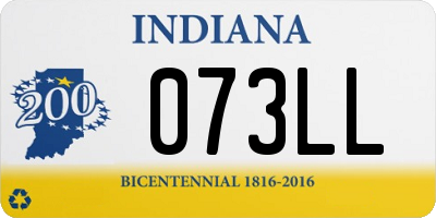 IN license plate 073LL