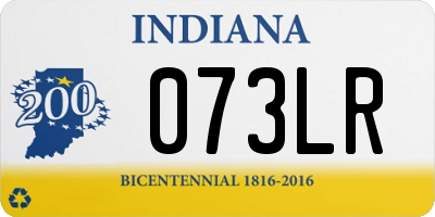 IN license plate 073LR