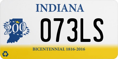 IN license plate 073LS