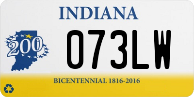 IN license plate 073LW