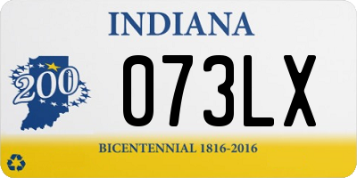 IN license plate 073LX