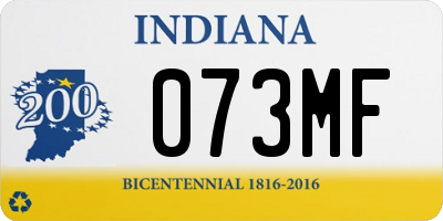 IN license plate 073MF