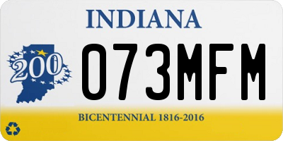 IN license plate 073MFM