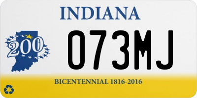 IN license plate 073MJ