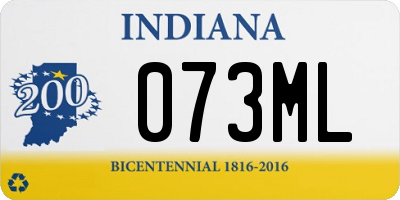 IN license plate 073ML