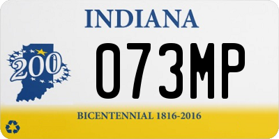 IN license plate 073MP