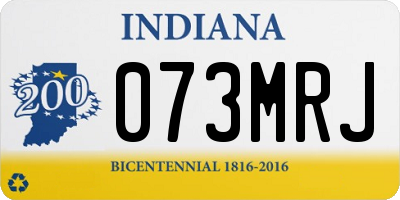 IN license plate 073MRJ
