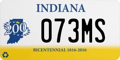 IN license plate 073MS