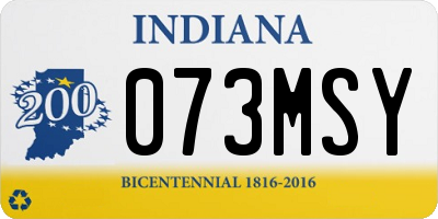 IN license plate 073MSY