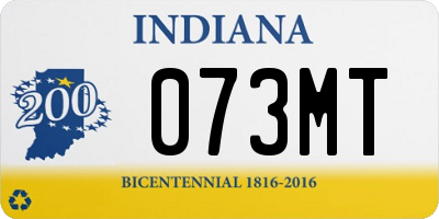 IN license plate 073MT