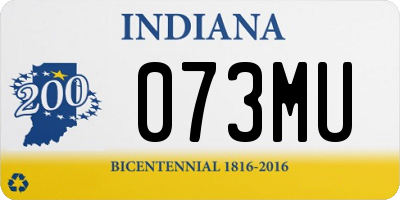 IN license plate 073MU