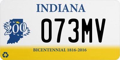 IN license plate 073MV