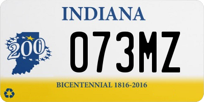 IN license plate 073MZ
