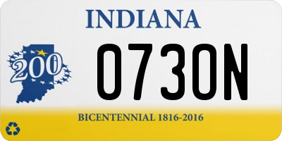 IN license plate 073ON