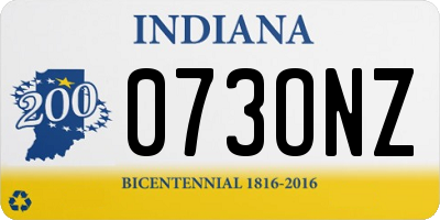 IN license plate 073ONZ