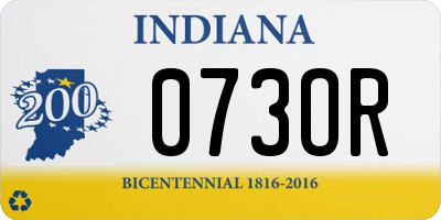 IN license plate 073OR
