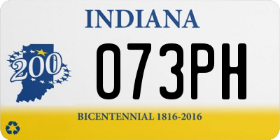 IN license plate 073PH