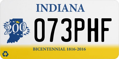 IN license plate 073PHF