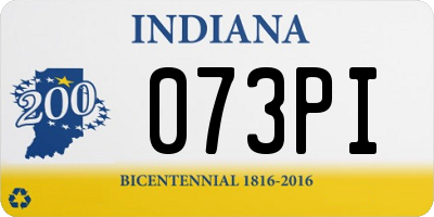 IN license plate 073PI