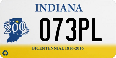 IN license plate 073PL