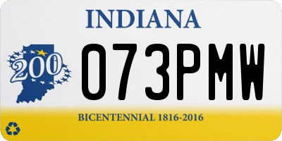 IN license plate 073PMW