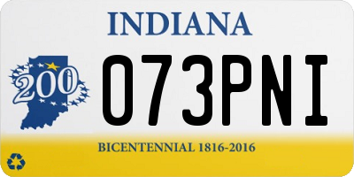 IN license plate 073PNI