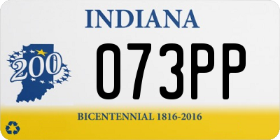 IN license plate 073PP