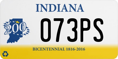 IN license plate 073PS