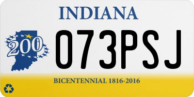 IN license plate 073PSJ