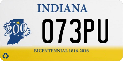 IN license plate 073PU