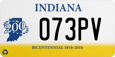 IN license plate 073PV