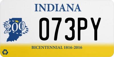 IN license plate 073PY