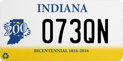 IN license plate 073QN