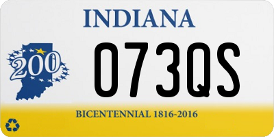 IN license plate 073QS