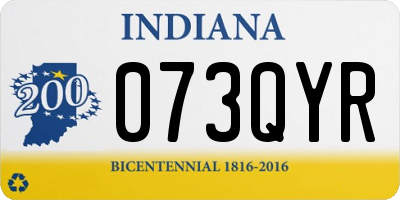 IN license plate 073QYR