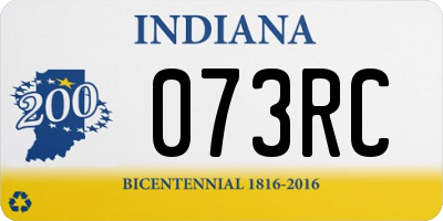 IN license plate 073RC