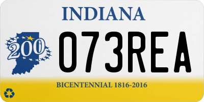 IN license plate 073REA
